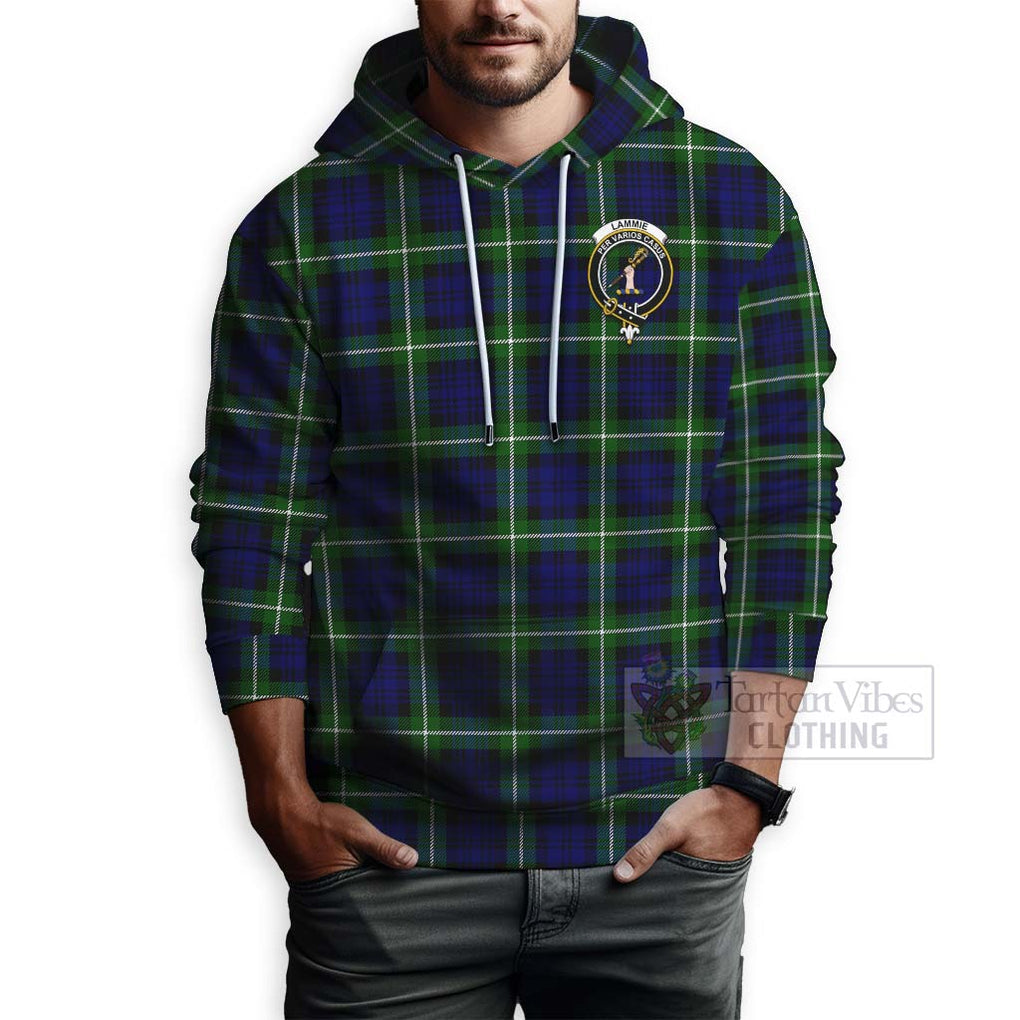 Lammie Tartan Hoodie with Family Crest Celtic Skull Style - Tartan Vibes Clothing