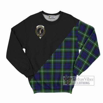 Lammie Tartan Sweatshirt with Family Crest and Military Logo Style - Tartan Vibes Clothing