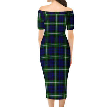 Lammie Tartan Off Shoulder Lady Dress - Tartan Vibes Clothing