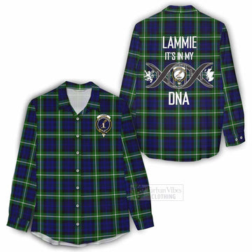 Lammie Tartan Women's Casual Shirt with Family Crest DNA In Me Style - Tartan Vibes Clothing