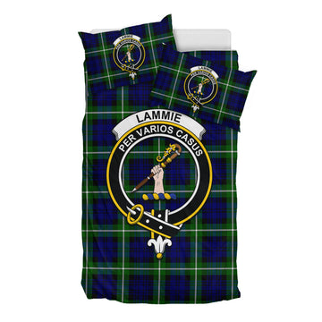 Lammie Tartan Bedding Set with Family Crest - Tartan Vibes Clothing