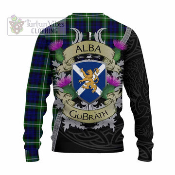 Lammie Tartan Family Crest Knitted Sweater Lion Rampant Royal Thistle Shield Celtic Inspired - Tartan Vibes Clothing