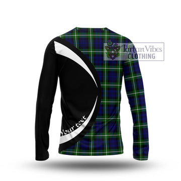 Lammie Tartan Long Sleeve T-Shirt with Family Crest Circle Style - Tartan Vibes Clothing
