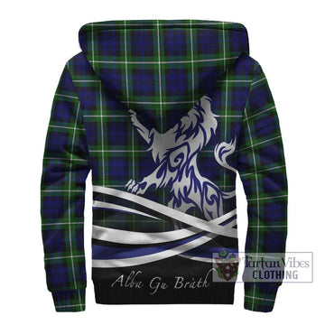 Lammie Tartan Sherpa Hoodie with Alba Gu Brath Regal Lion Emblem - Tartan Vibes Clothing