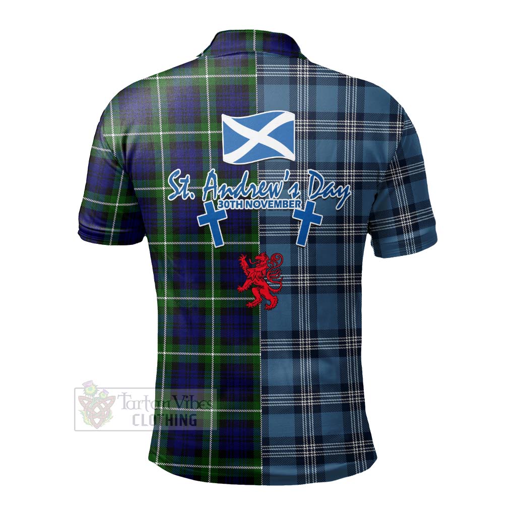 Lammie Tartan Polo Shirt Happy St. Andrew's Day Half Tartan Style - Tartan Vibes Clothing