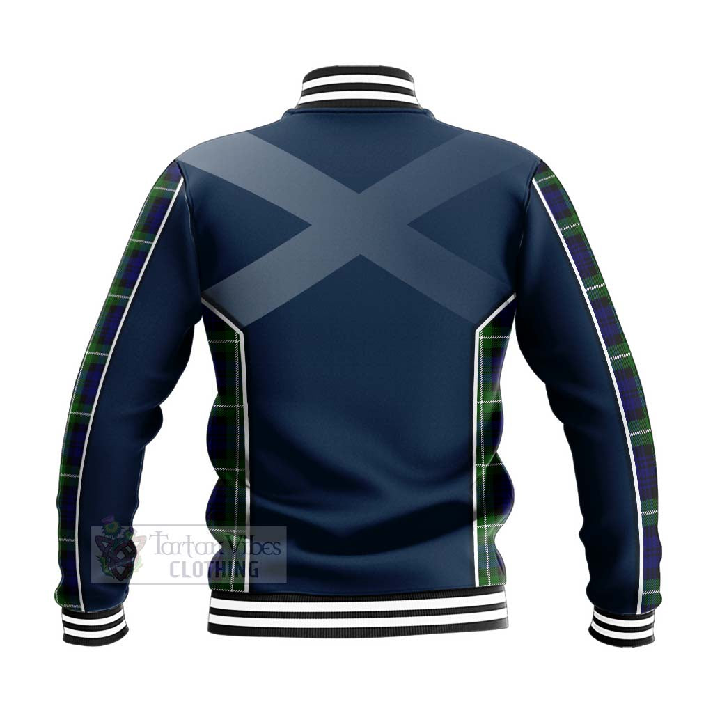Lammie Tartan Baseball Jacket with Family Crest and Scottish Thistle Vibes Sport Style - Tartan Vibes Clothing