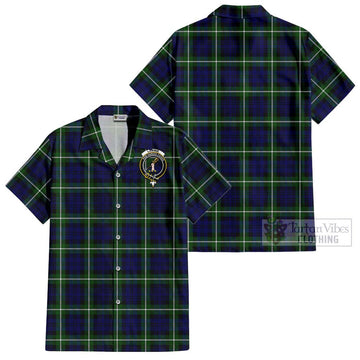 Lammie Tartan Cotton Hawaiian Shirt with Family Crest - Tartan Vibes Clothing