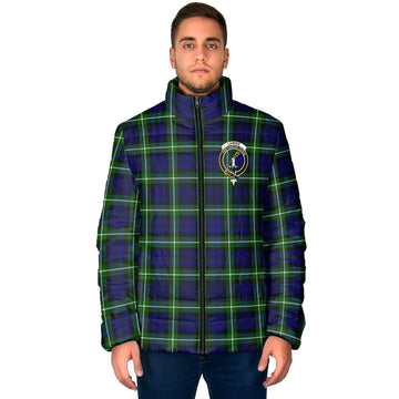 Lammie Tartan Padded Jacket with Family Crest - Tartan Vibes Clothing