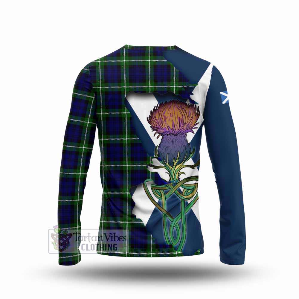 Tartan Vibes Clothing Lammie Tartan Family Crest Long Sleeve T-Shirt Scottish Thistle Celtic Inspired