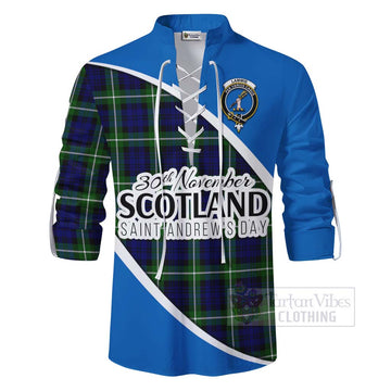 Lammie Family Crest Tartan Ghillie Kilt Shirt Celebrate Saint Andrew's Day in Style - Tartan Vibes Clothing