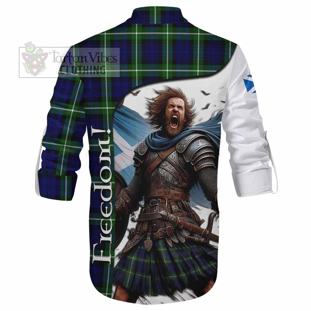 Tartan Vibes Clothing Lammie Crest Tartan Ghillie Kilt Shirt Inspired by the Freedom of Scottish Warrior