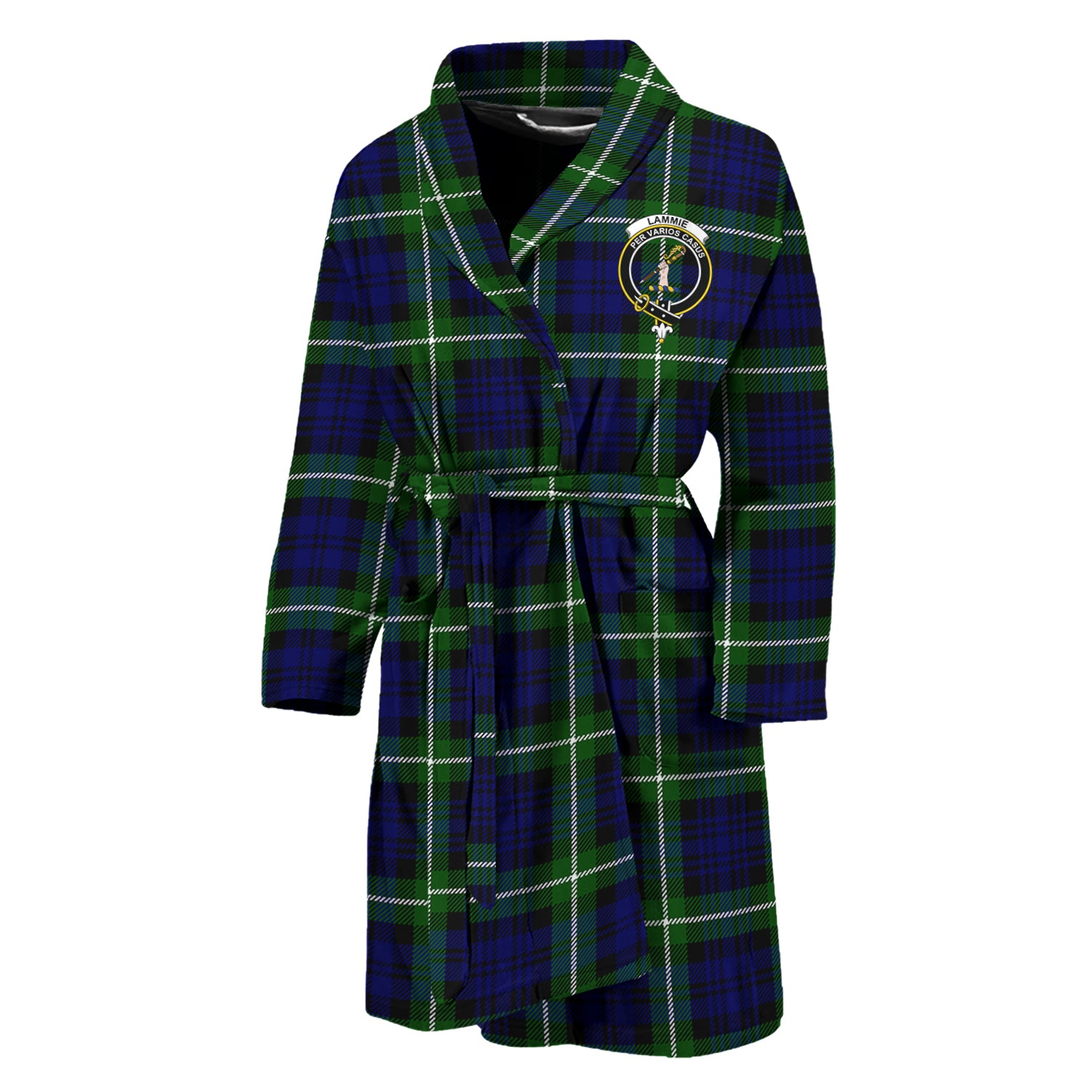 Lammie Tartan Bathrobe with Family Crest Unisex M - Tartan Vibes Clothing