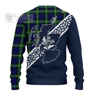 Lammie Tartan Ugly Sweater Featuring Thistle and Scotland Map - Tartan Vibes Clothing