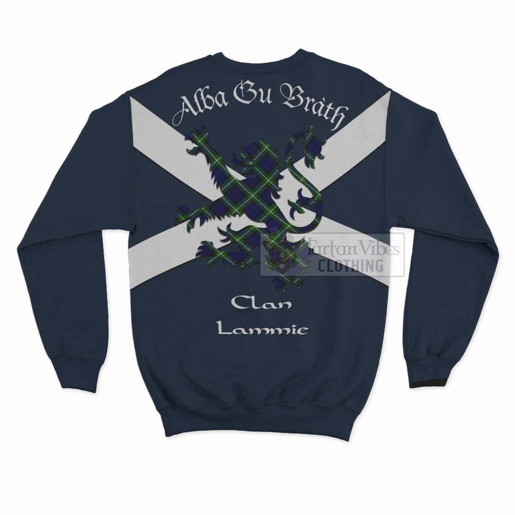 Lammie Tartan Lion Rampant Sweatshirt Proudly Display Your Heritage with Alba Gu Brath and Clan Name - Tartan Vibes Clothing