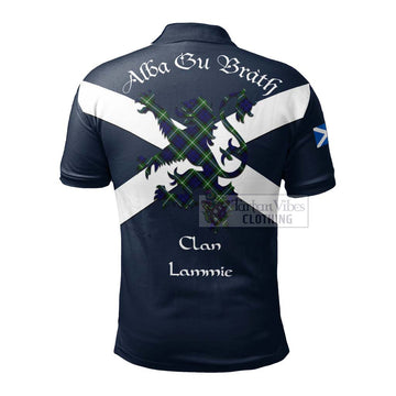 Lammie Tartan Lion Rampant Polo Shirt Proudly Display Your Heritage with Alba Gu Brath and Clan Name - Tartan Vibes Clothing