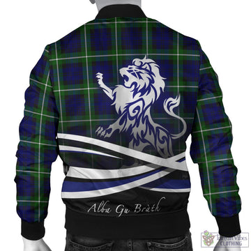 Lammie Tartan Bomber Jacket with Alba Gu Brath Regal Lion Emblem - Tartan Vibes Clothing