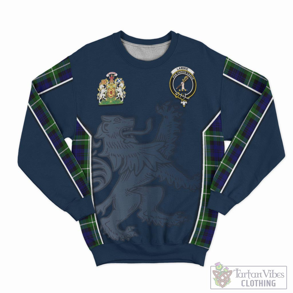 Tartan Vibes Clothing Lammie Tartan Sweater with Family Crest and Lion Rampant Vibes Sport Style