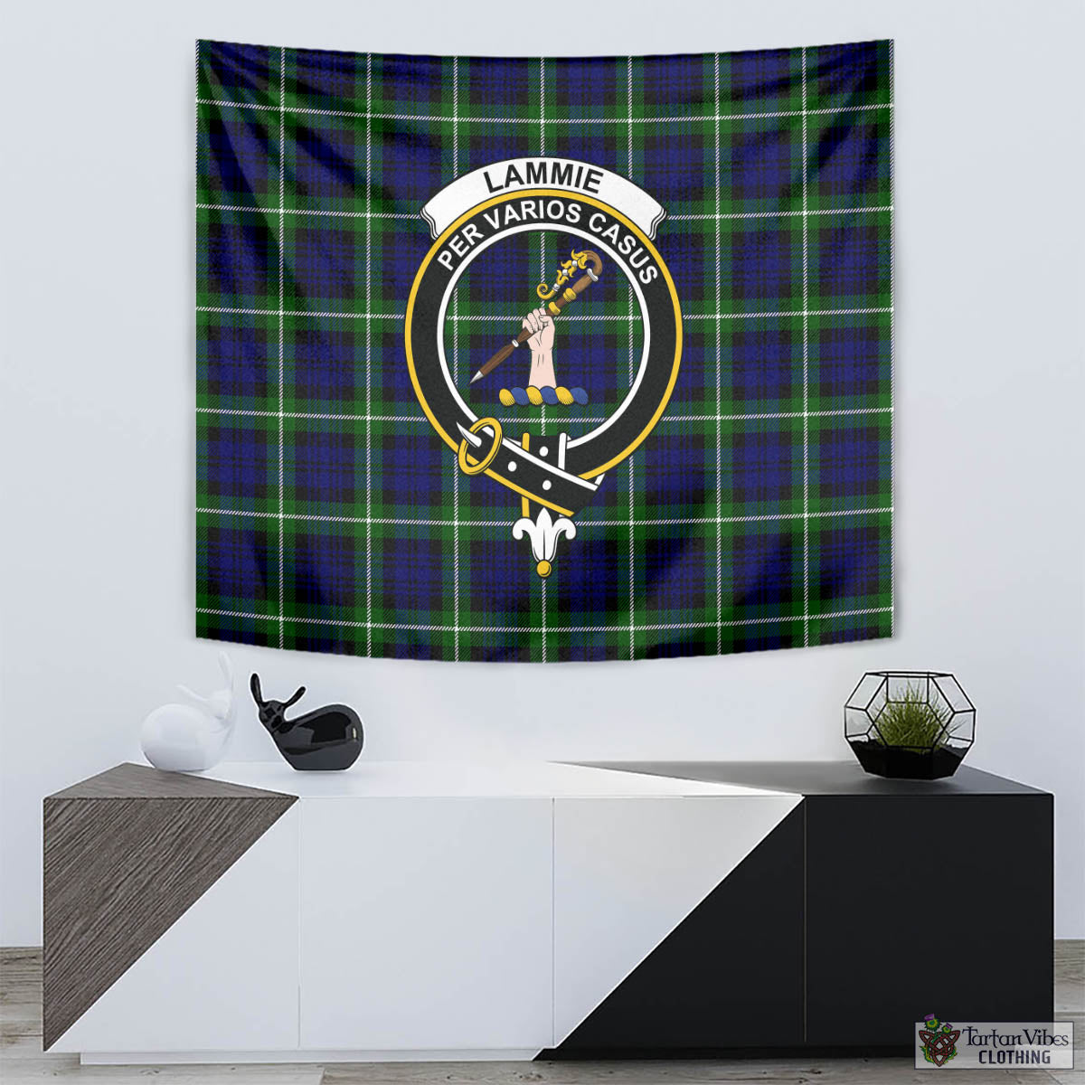 Lammie Tartan Tapestry Wall Hanging and Home Decor for Room with Family Crest - Tartan Vibes Clothing