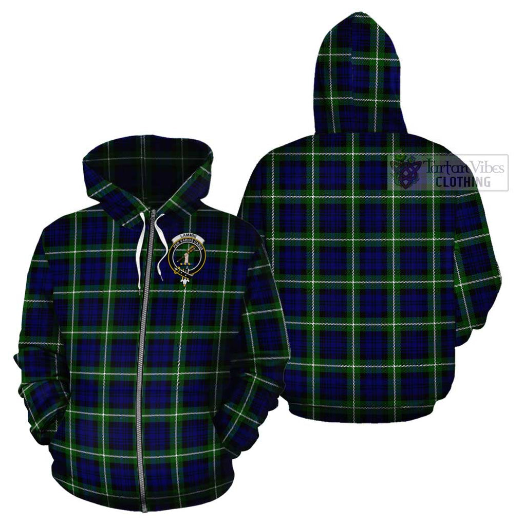 Lammie Tartan Cotton Hoodie with Family Crest - Tartan Vibes Clothing
