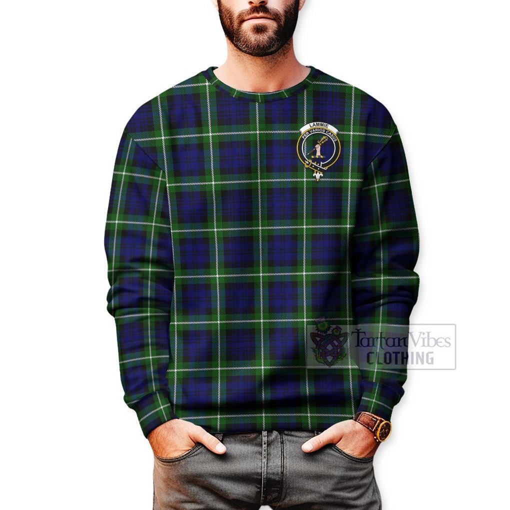 Lammie Tartan Sweatshirt with Family Crest Celtic Skull Style - Tartan Vibes Clothing
