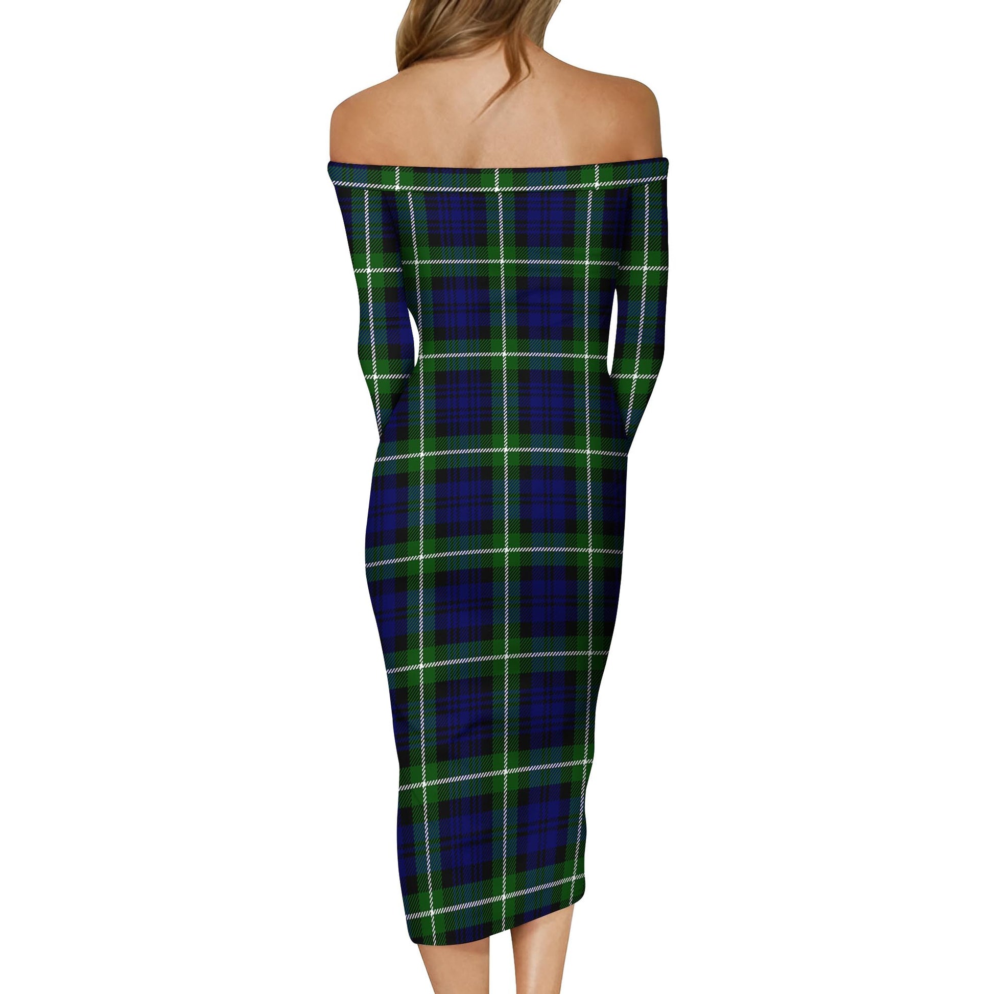 Lammie Tartan Off Shoulder Lady Dress - Tartan Vibes Clothing