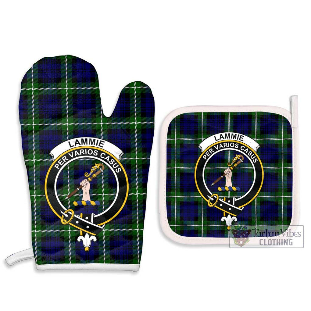 Lammie Tartan Combo Oven Mitt & Pot-Holder with Family Crest - Tartan Vibes Clothing