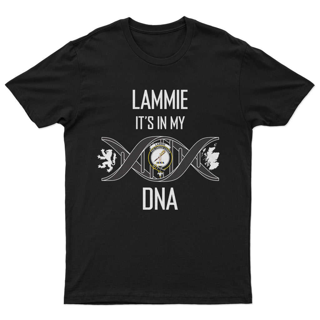 Lammie Family Crest DNA In Me Mens Cotton T Shirt - 2D-tartanvibesclothing