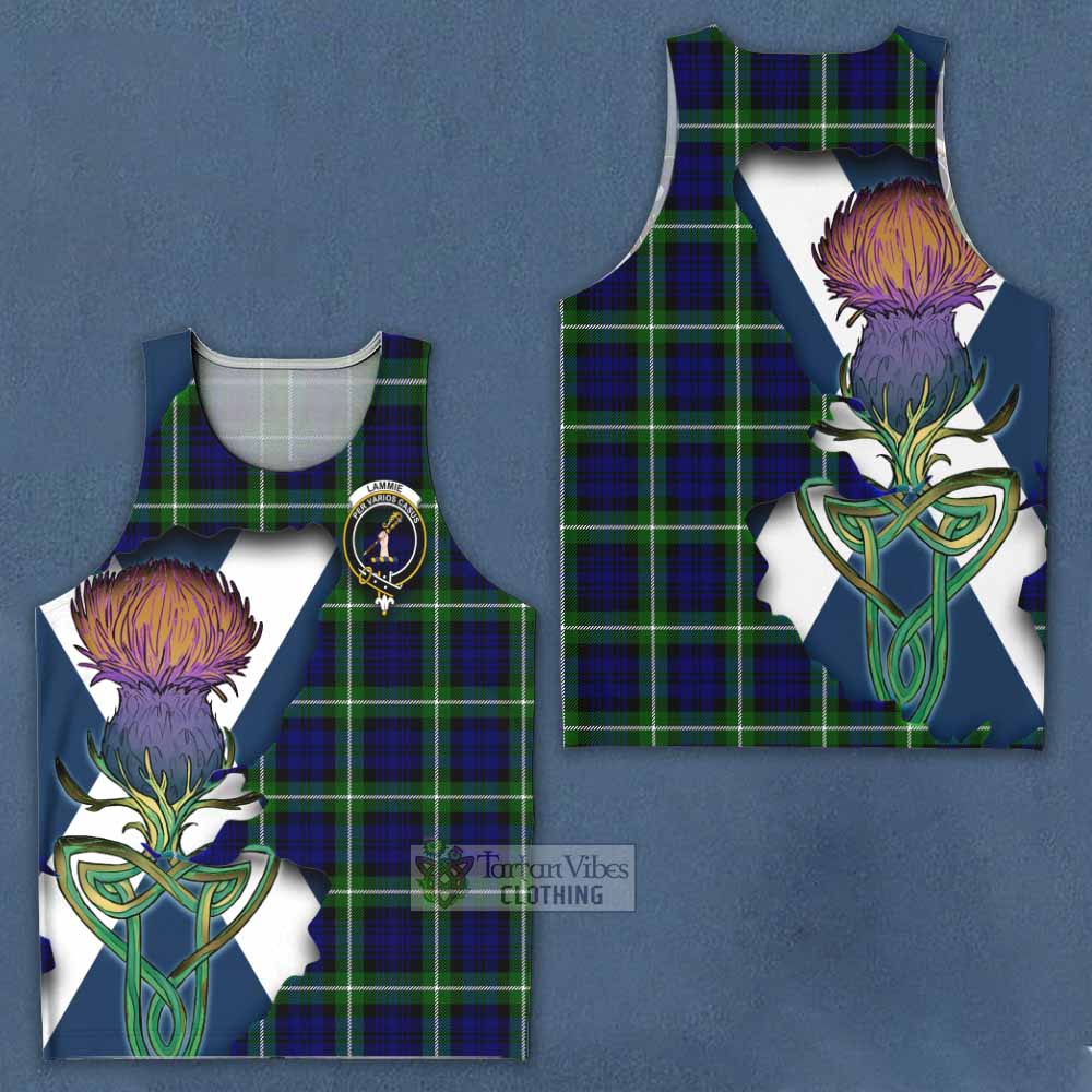Lammie Tartan Family Crest Men's Tank Top Scottish Thistle Celtic Inspired - Tartan Vibes Clothing