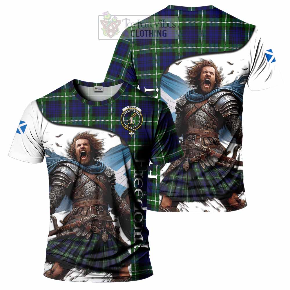 Lammie Crest Tartan T-Shirt Inspired by the Freedom of Scottish Warrior - Tartan Vibes Clothing