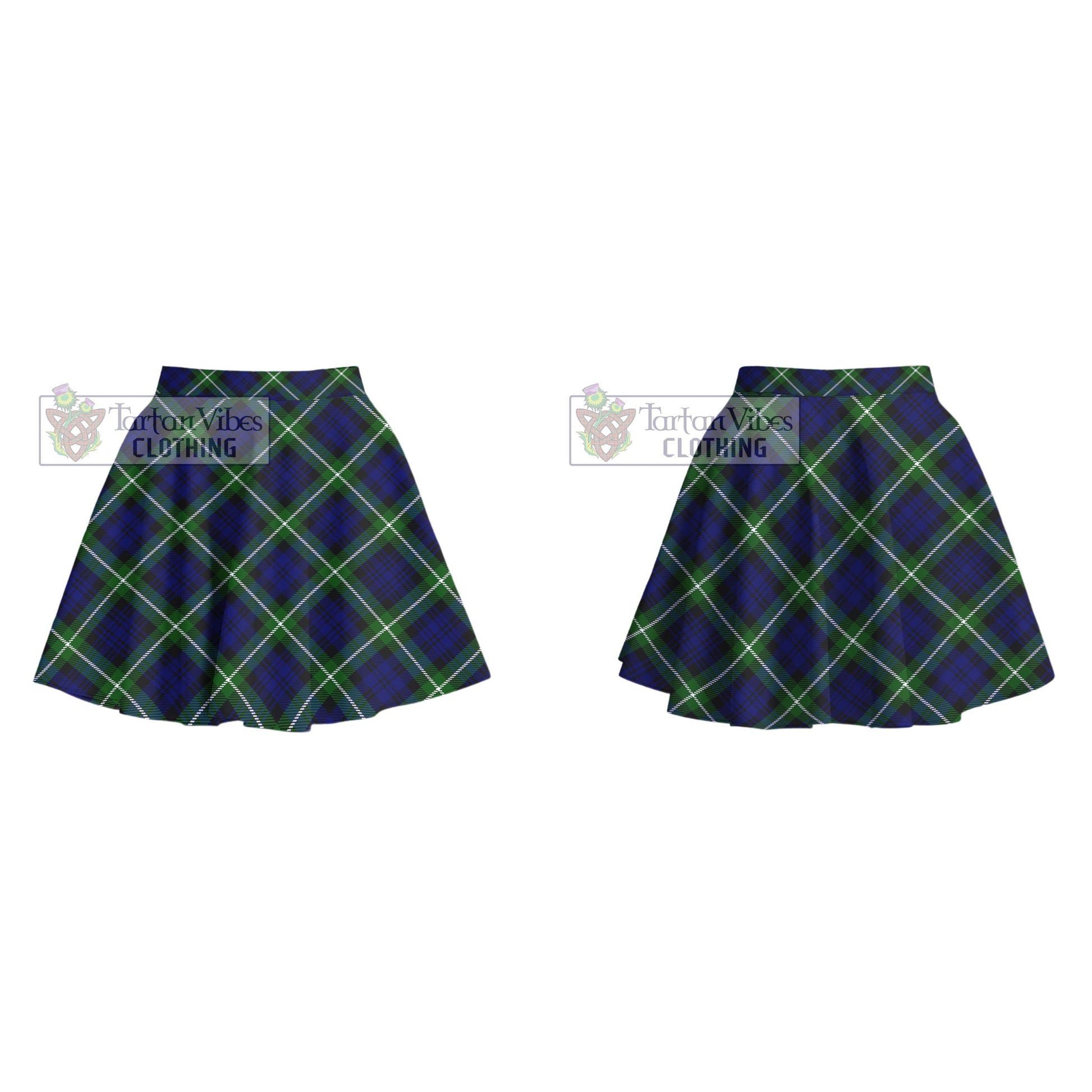 Lammie Tartan Women's Plated Mini Skirt Cross Style - Tartan Vibes Clothing