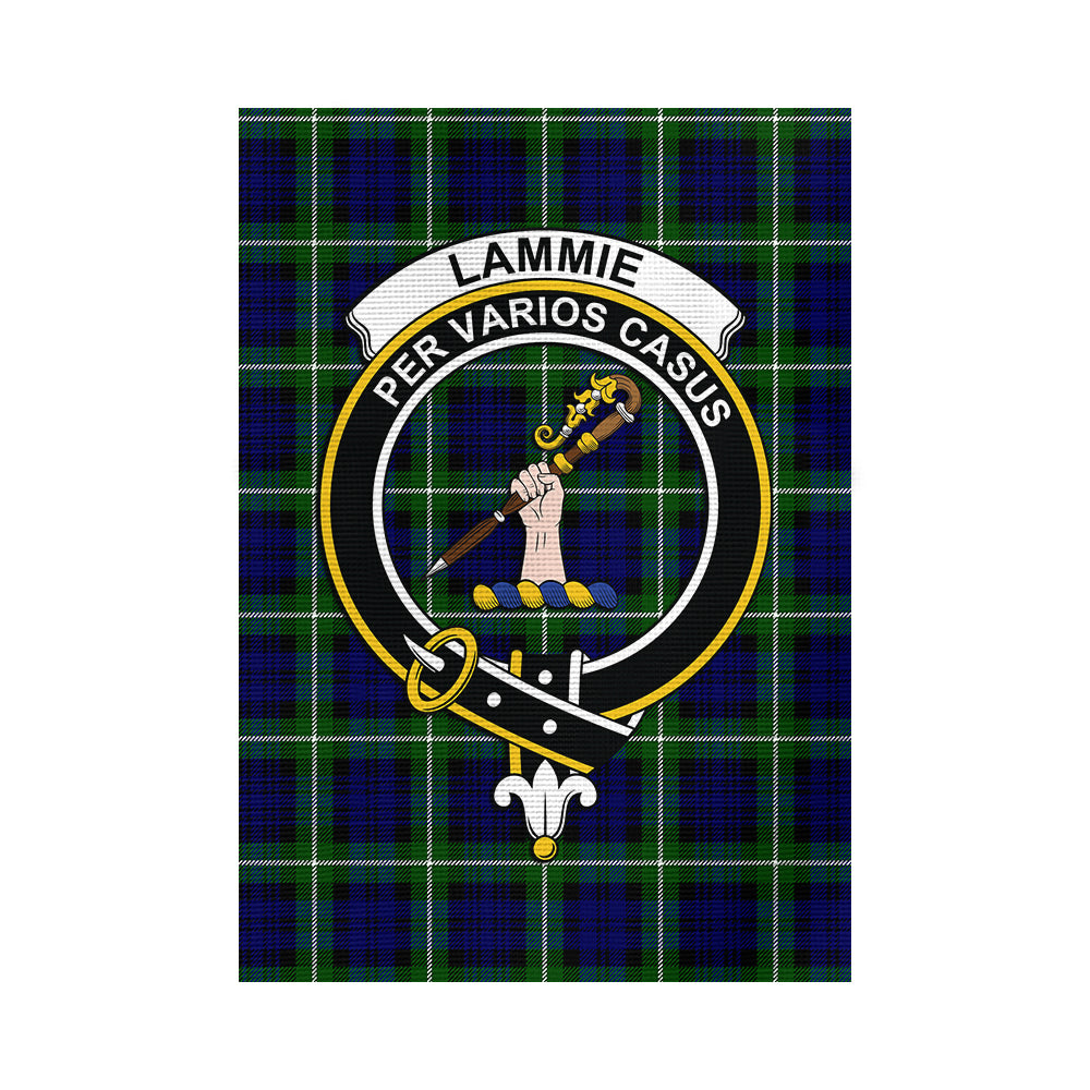 lammie-tartan-flag-with-family-crest