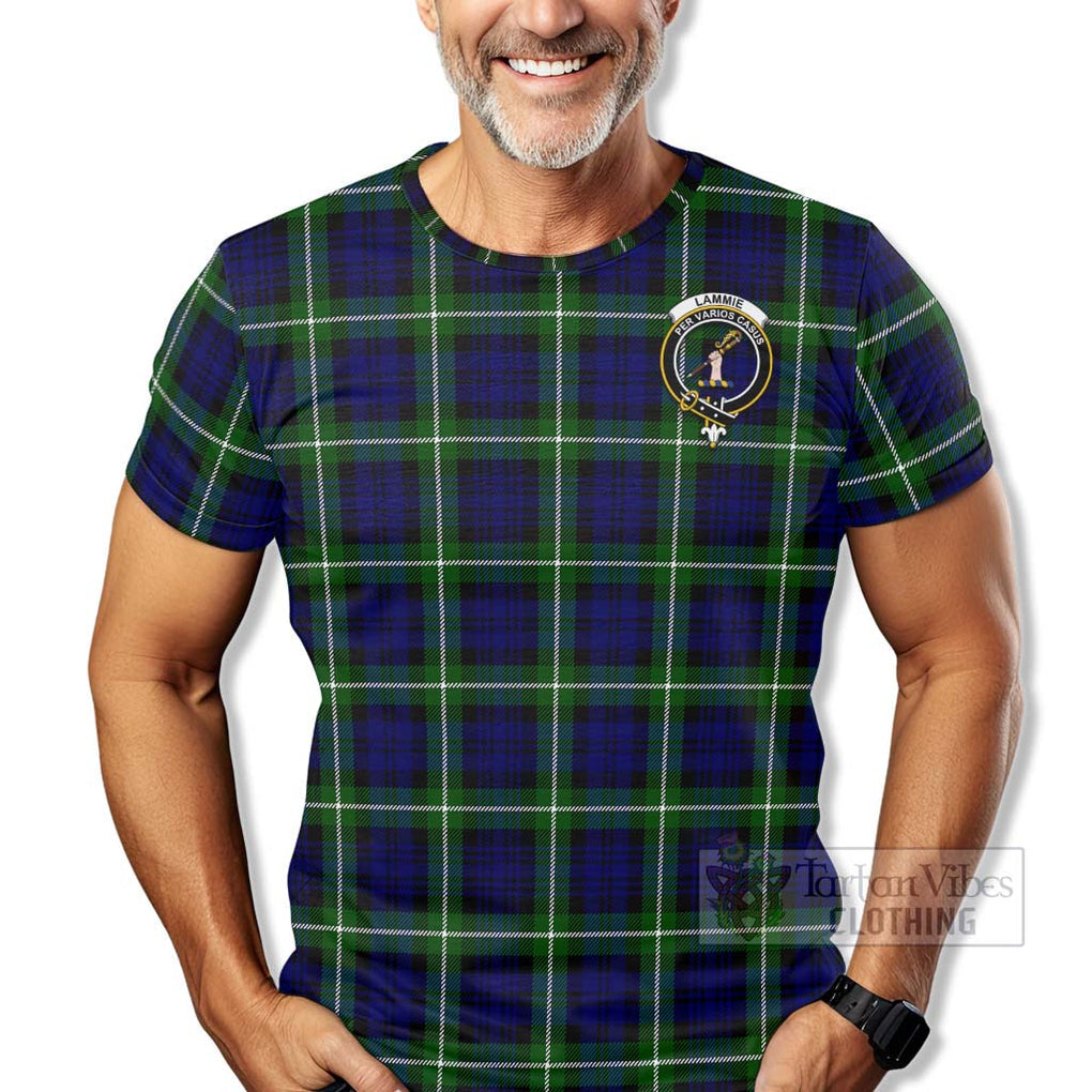 Lammie Tartan T-Shirt with Family Crest Celtic Skull Style - Tartan Vibes Clothing