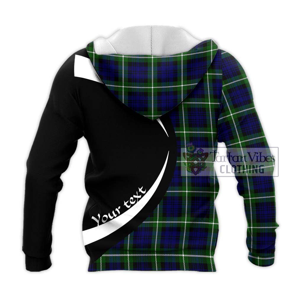 Lammie Tartan Knitted Hoodie with Family Crest Circle Style - Tartan Vibes Clothing