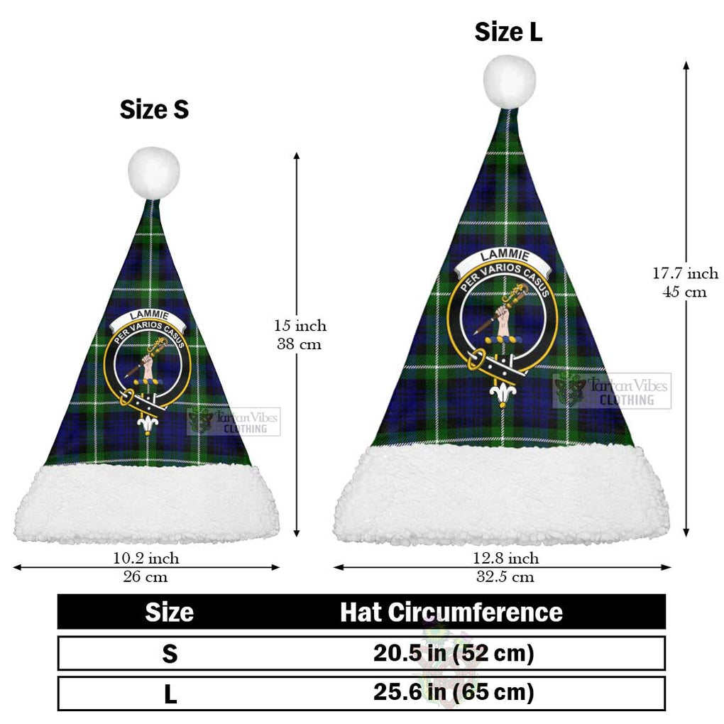 Lammie Tartan Christmas Santa Hats with Family Crest Christmas Hat L 25.6in (65cm) - Tartan Vibes Clothing