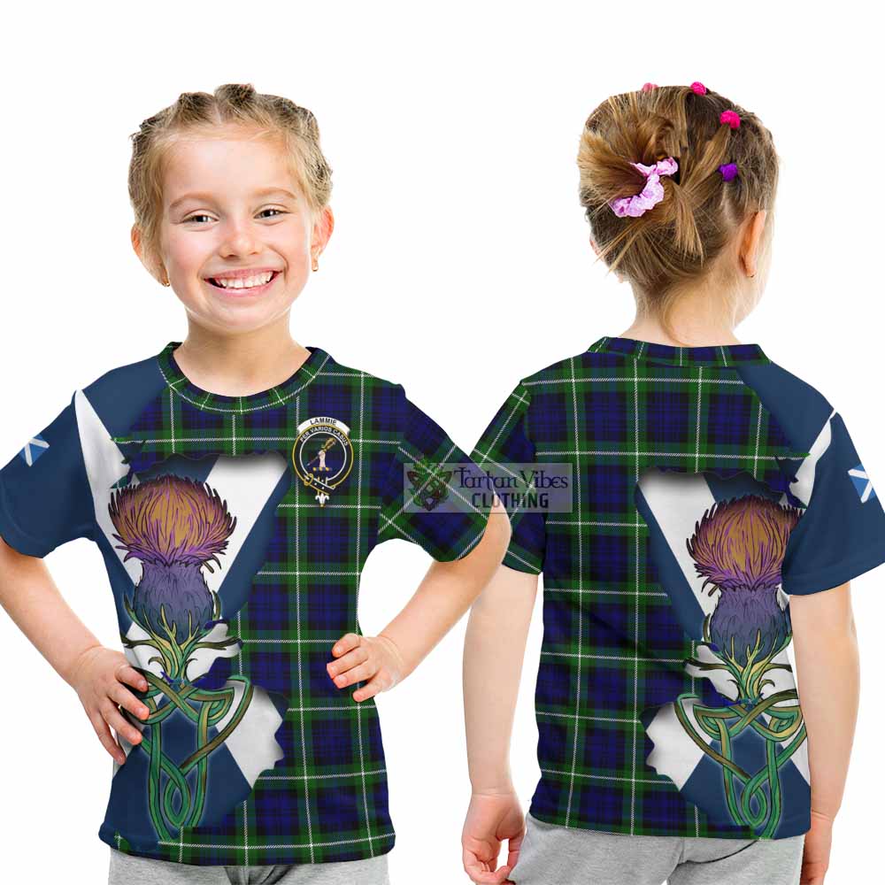 Lammie Tartan Family Crest Kid T-Shirt Scottish Thistle Celtic Inspired - Tartan Vibes Clothing