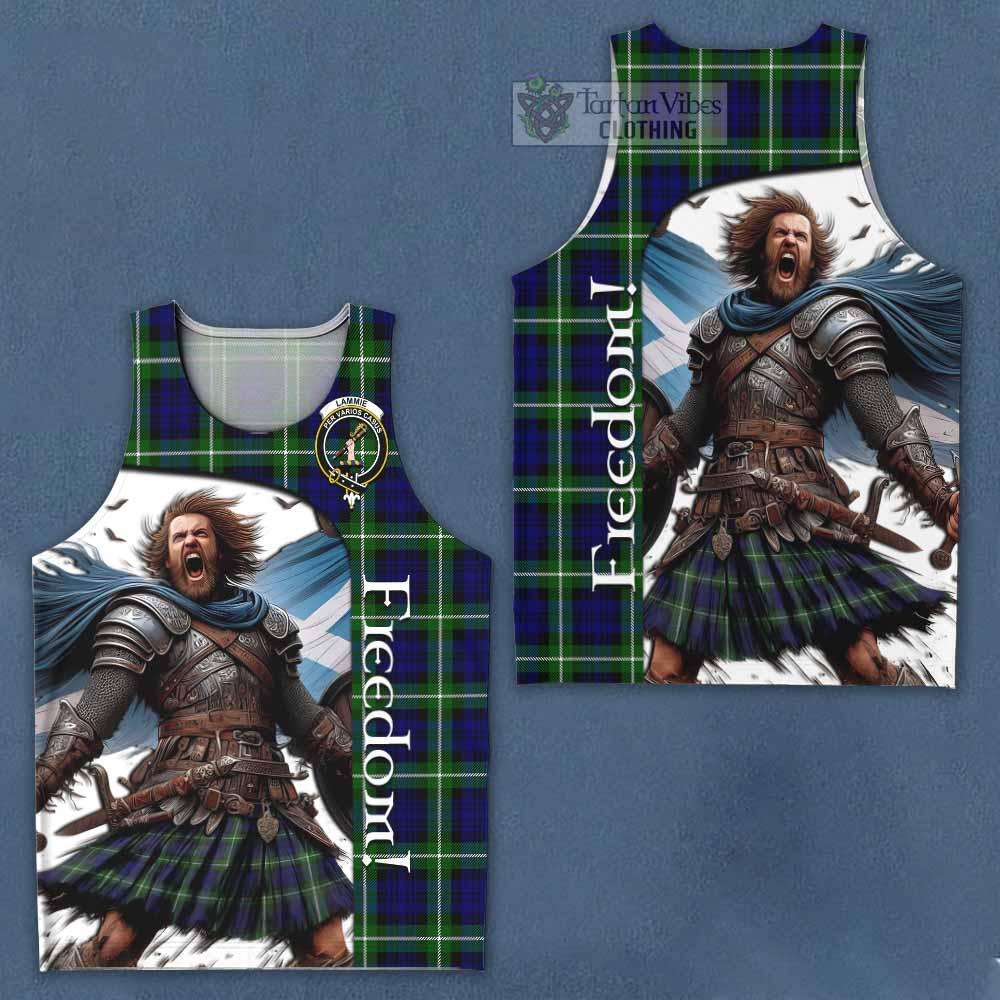 Tartan Vibes Clothing Lammie Crest Tartan Men's Tank Top Inspired by the Freedom of Scottish Warrior