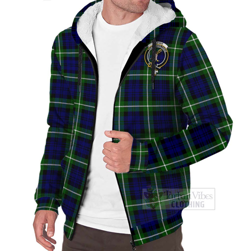 Lammie Tartan Sherpa Hoodie with Family Crest Celtic Skull Style Unisex - Tartan Vibes Clothing