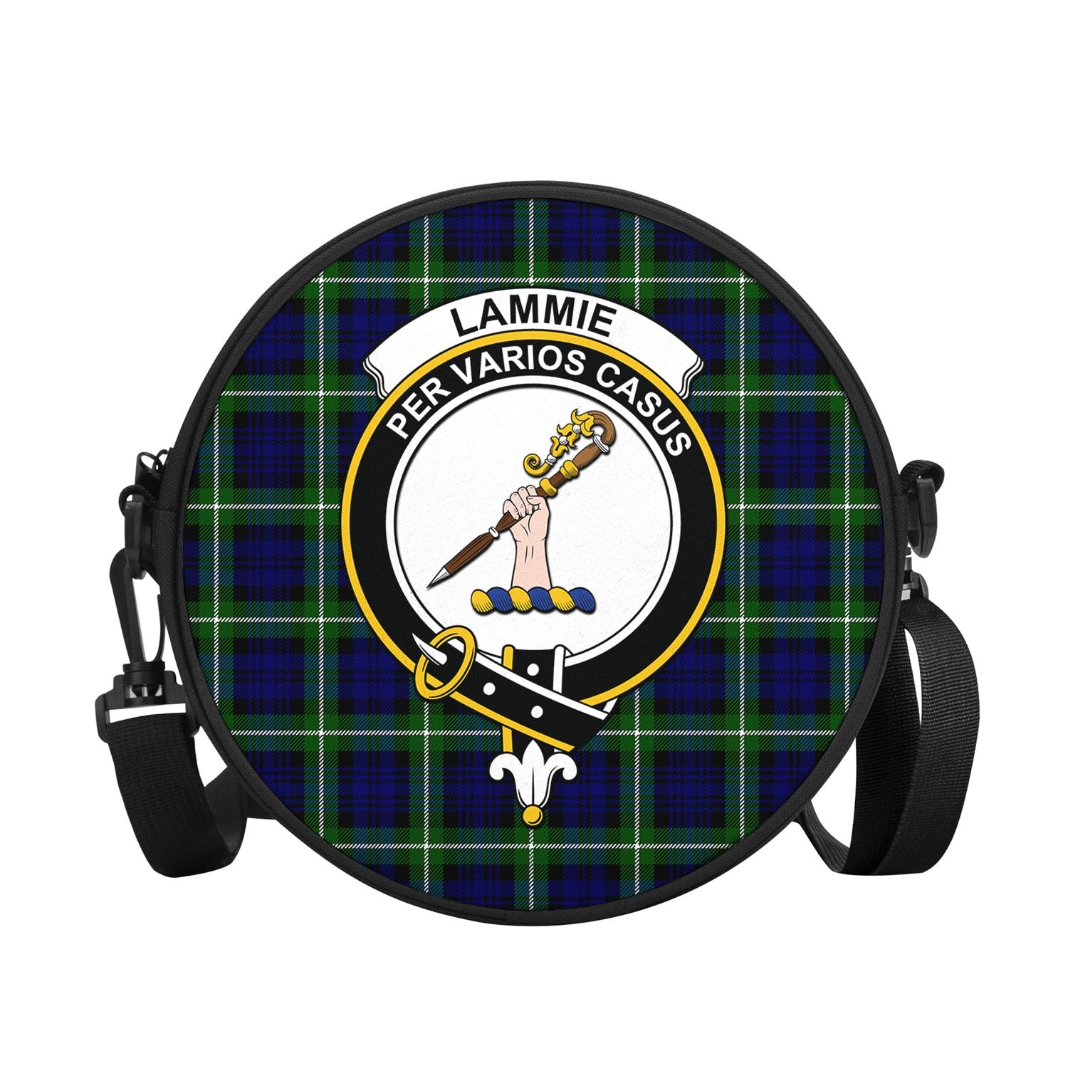 Lammie Tartan Round Satchel Bags with Family Crest - Tartan Vibes Clothing