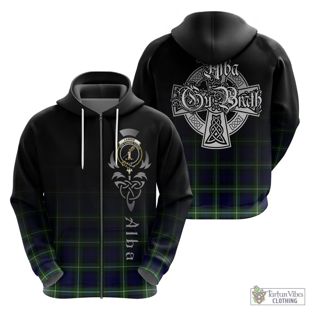 Lammie Tartan Hoodie Featuring Alba Gu Brath Family Crest Celtic Inspired - Tartan Vibes Clothing