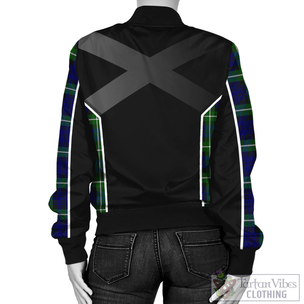 Lammie Tartan Bomber Jacket with Family Crest and Scottish Thistle Vibes Sport Style - Tartan Vibes Clothing