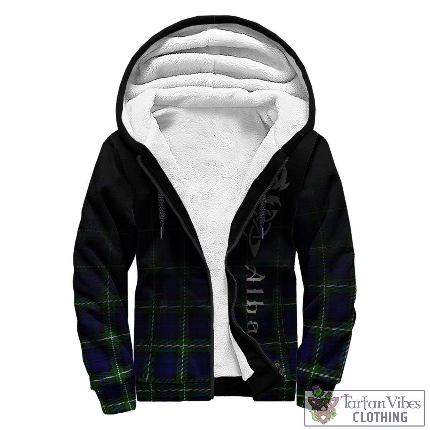 Lammie Tartan Sherpa Hoodie Featuring Alba Gu Brath Family Crest Celtic Inspired - Tartan Vibes Clothing