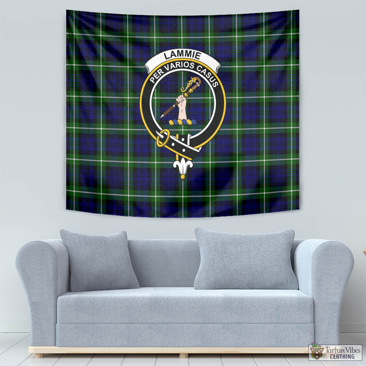 Lammie Tartan Tapestry Wall Hanging and Home Decor for Room with Family Crest - Tartan Vibes Clothing