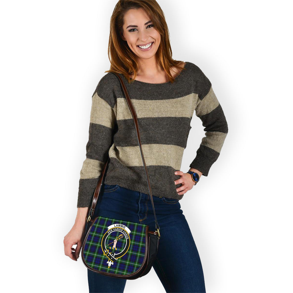 Lammie Tartan Saddle Bag with Family Crest - Tartan Vibes Clothing