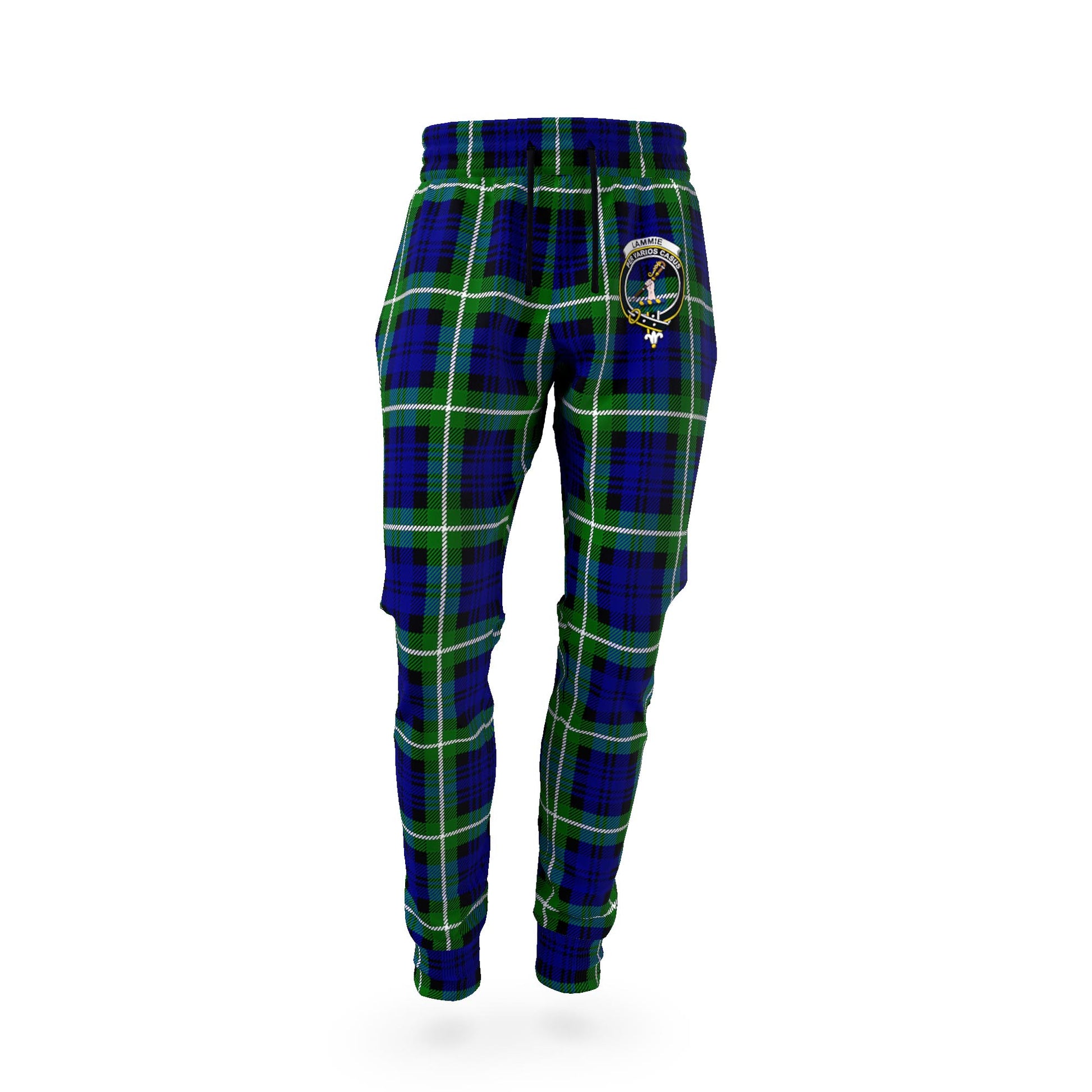 Lammie Tartan Joggers Pants with Family Crest - Tartan Vibes Clothing
