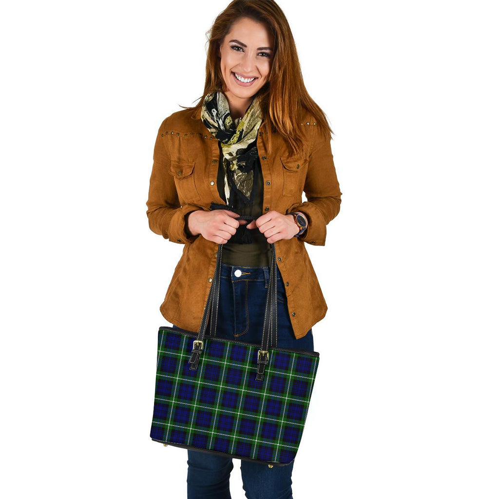 Lammie Tartan Leather Tote Bag - Tartan Vibes Clothing
