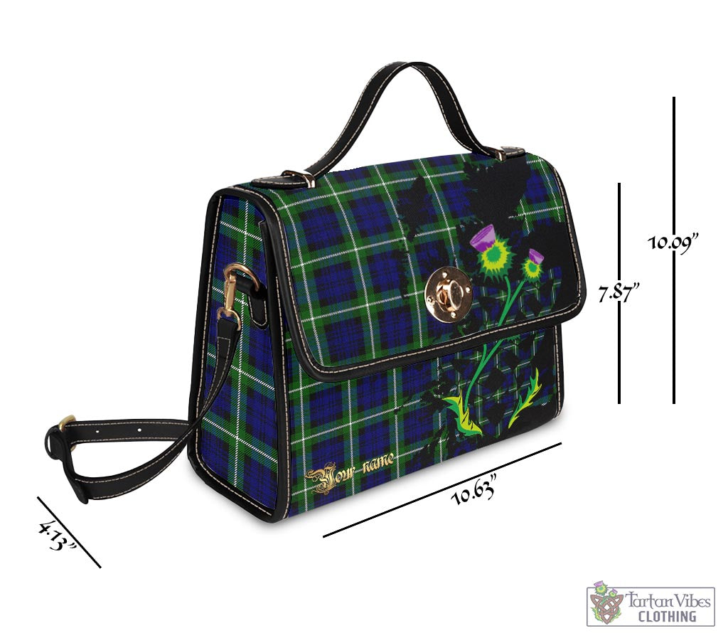 Tartan Vibes Clothing Lammie Tartan Waterproof Canvas Bag with Scotland Map and Thistle Celtic Accents