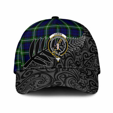 Lammie Crest Tartan Classic Cap with New Zealand Silver Fern Half Style
