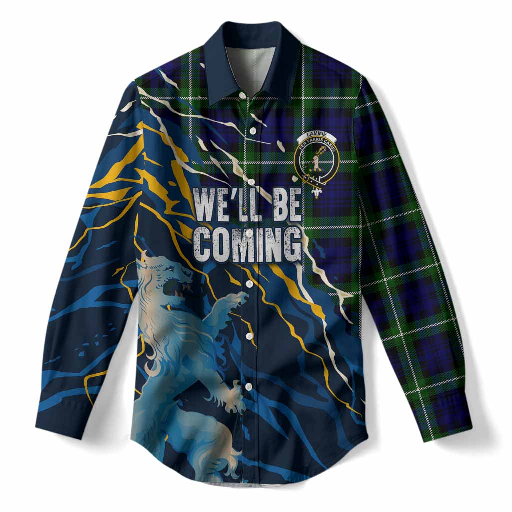 Lammie Scotland Tartan Women Casual Shirt WC2026 Football - We'll Be Coming