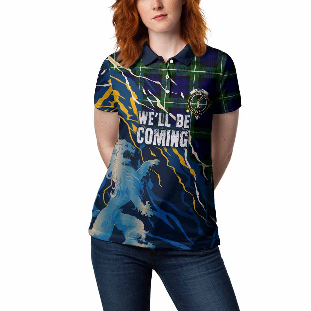Lammie Scotland Tartan Women Polo Shirt WC2026 Football - We'll Be Coming