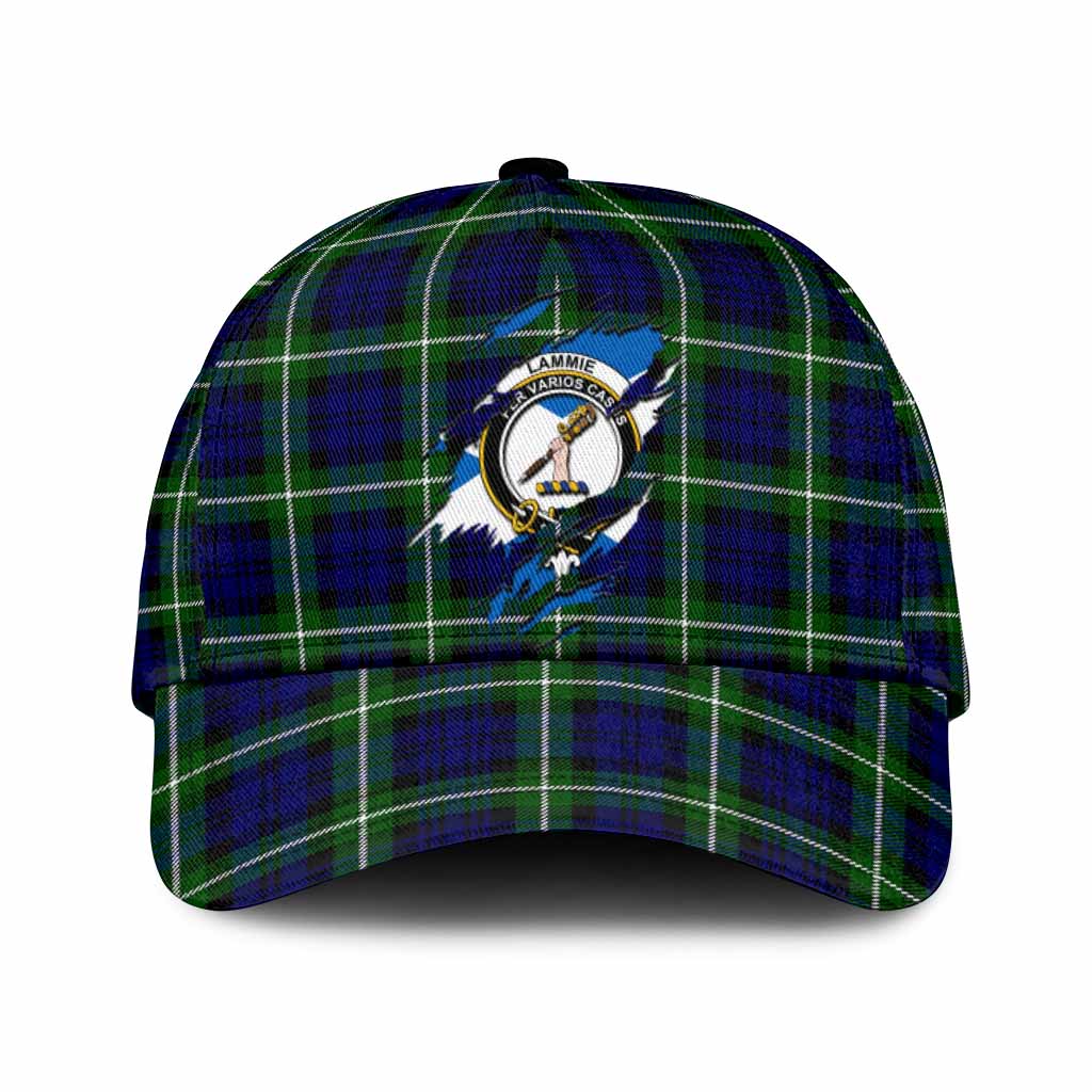 Lammie Tartan Classic Cap with Family Crest In Me Style